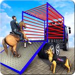US Police Dogs Transport Horse