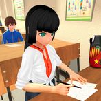 anime girl high school life 3d
