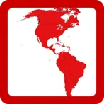 Americas blank map