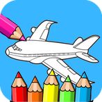 airplane cartoon coloring