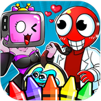 Toilet X Rainbow Color Friends