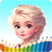 ICE Princess Coloring Game.