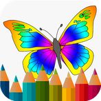 rainbow butterfly coloring