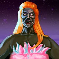 Scary Pink Granny Barby Horror