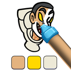 Toilet Monster Coloring Puzzle