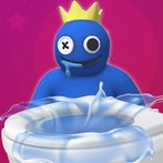 Toilet Makeover: Blue Monster