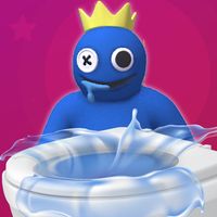 Toilet Makeover: Blue Monster