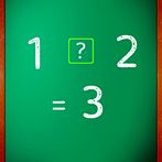 Math puzzle brain,place signs