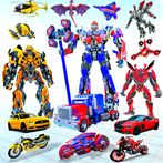 Jet Robot Car Transform 3D