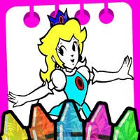 Princess Peach Coloring Game