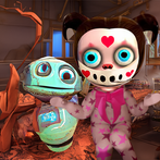 Baby Cat in Pink House