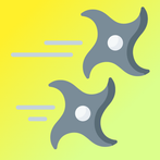 Ninja throwing shuriken