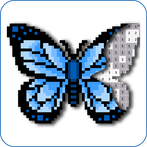 Pixel Art Butterfly Game