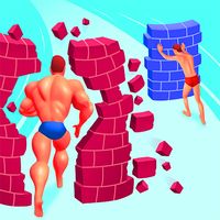 Happy man push Wheels