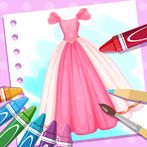 Dress Up Girl Coloring Book