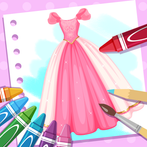 Dress Up Girl Coloring Book