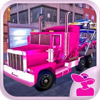 Pink Trailer Truck Car Carrier