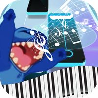 Blue koala piano player