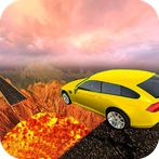 Wall Of Lava Volcano Cars 3D
