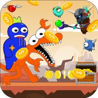 Monster Blue in Dinosaurs land