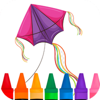 rainbow kite coloring