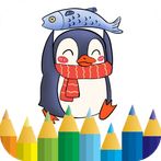 Cartoon penguin Coloring