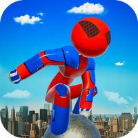Spider Stickman Rope Hero War