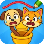 Draw To Smash : Toilet Puzzle
