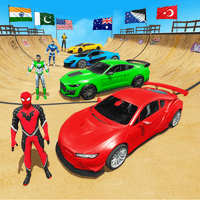 Superhero Car Ramp Stunt Games