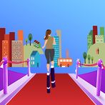 High heels 3d run dancing race