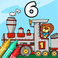 Coloring Book 6: Number Trains