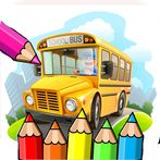 coloring school bus game