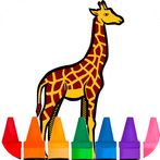 coloring african giraffe