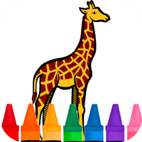 coloring african giraffe