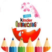 coloring easter kinder eggs
