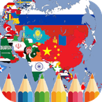coloring flag asian countries