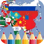 coloring flag asian countries