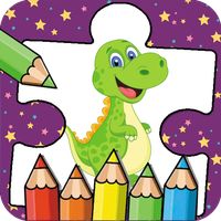 Dinosaur Coloring Book & Puzzl