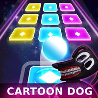 Scary cartoon dog - tiles Hop