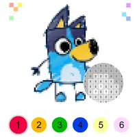 Blue Coloring by Number