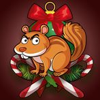 squirrel in the christmastree