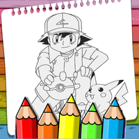 Poke monster coloring book