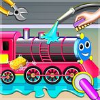 Train Cleaning, Coloring Game