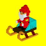 Voxel Santa Skiing