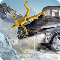 Car Crash Test Winter Road Sim