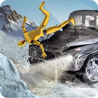Car Crash Test Winter Road Sim