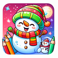 Snowman Christmas Color Book