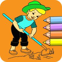 Farm Vilage Coloring Book
