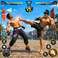 Bodybuilder Karate Fighting