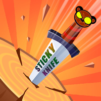 Stickman Sticky Knife Throw